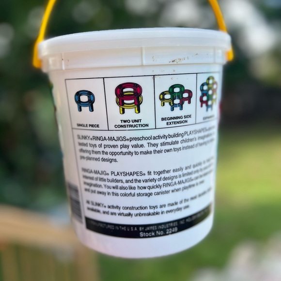 Vintage 1980s Slinky Ringa-Majigs Creative Building Set –Neon Construction Toy - Picture 3 of 8